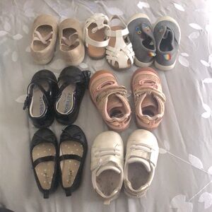 Lot of 7 pairs toddler size 5 shoes for every season!